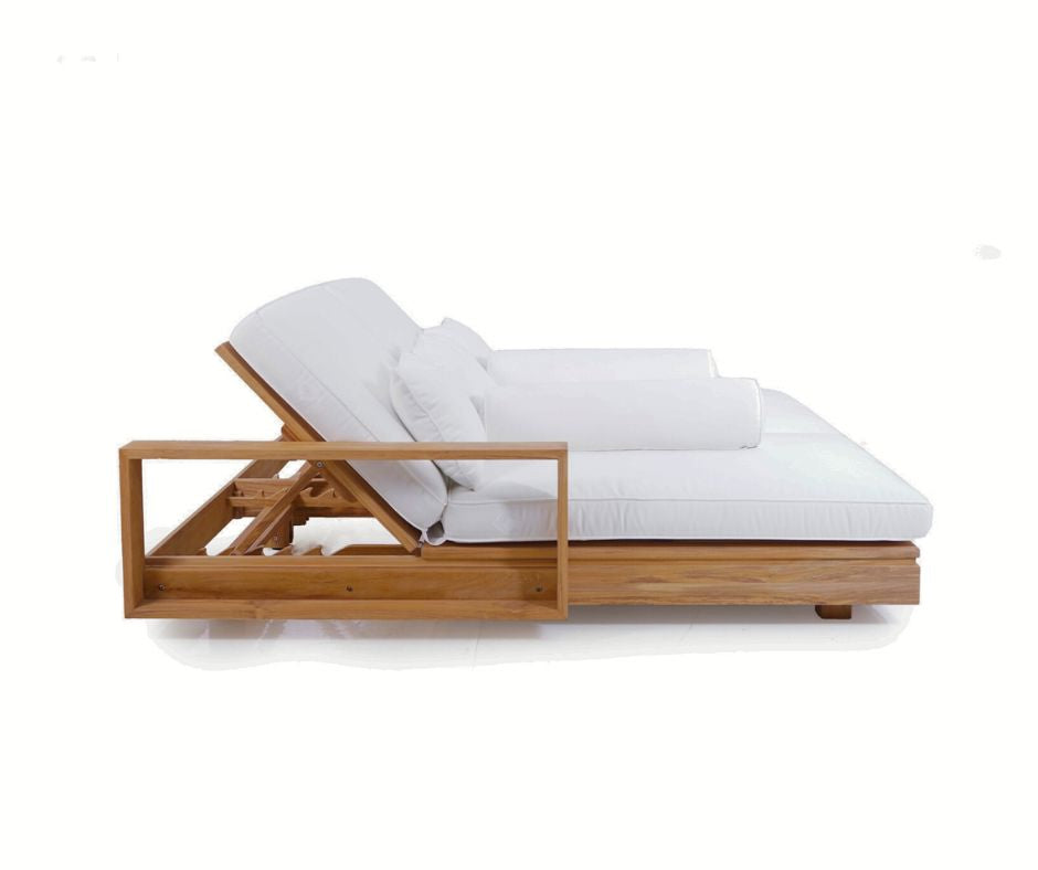 Bora Bora Teak Outdoor Double Sunlounge Daybed  