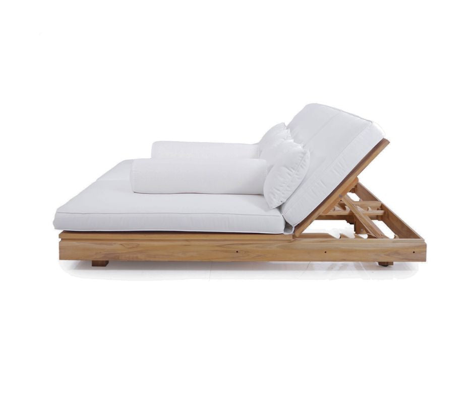 Bora Bora Teak Outdoor Double Sunlounge Daybed 