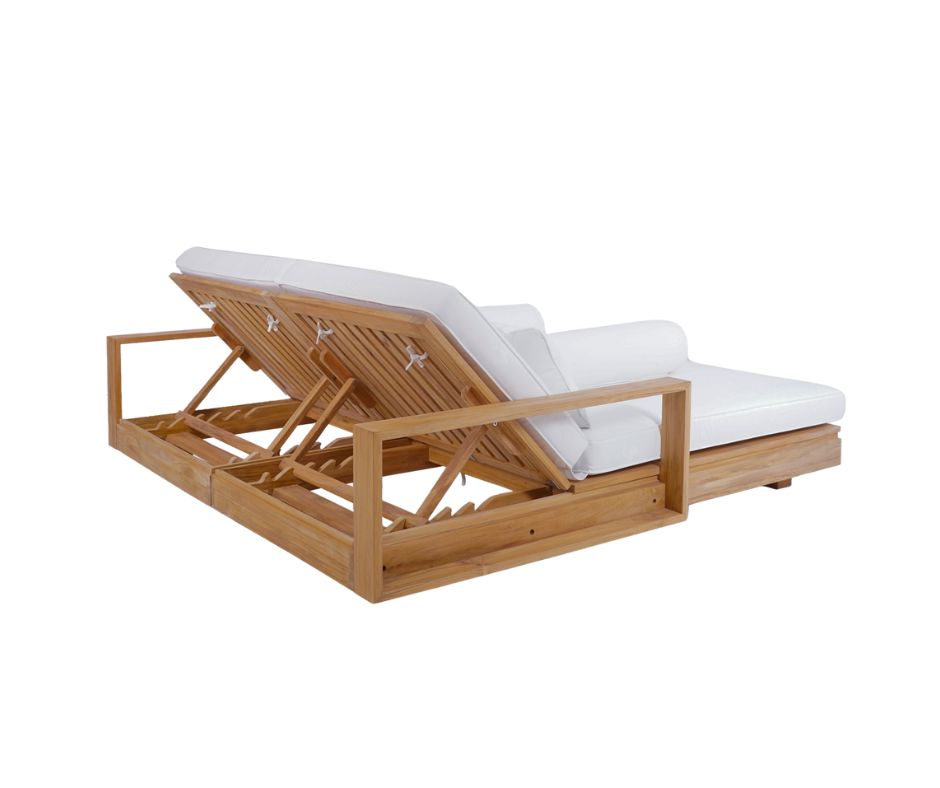 Bora Bora Teak Outdoor Double Sunlounge Daybed 
