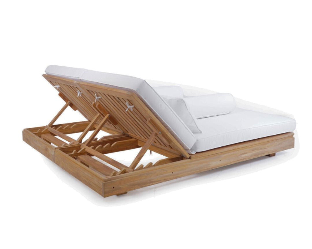 Bora Bora Teak Outdoor Double Sunlounge Daybed 