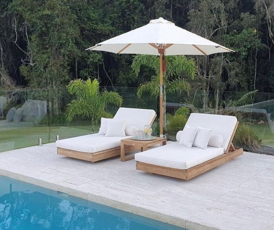 Bora Bora Teak Outdoor Sun Lounge/Daybed Sun Republic 