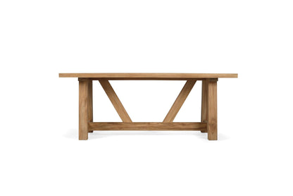 Bunbury Teak Modern Farmhouse Dining Table Sun Republic 