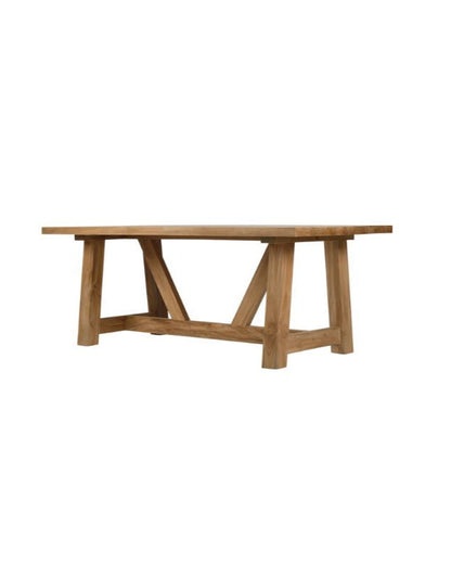 Bunbury Teak Modern Farmhouse Dining Table Sun Republic 