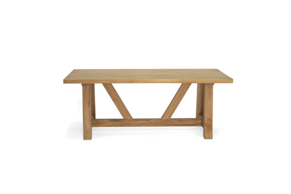 Bunbury Teak Modern Farmhouse Dining Table Sun Republic 