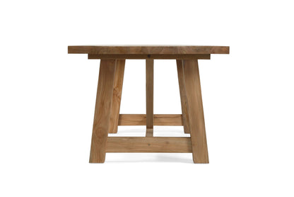 Bunbury Teak Modern Farmhouse Dining Table Sun Republic 