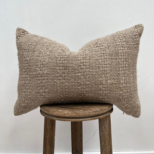 Cable Handloomed Natural lumbar Cushion - Reversible Sun Republic 