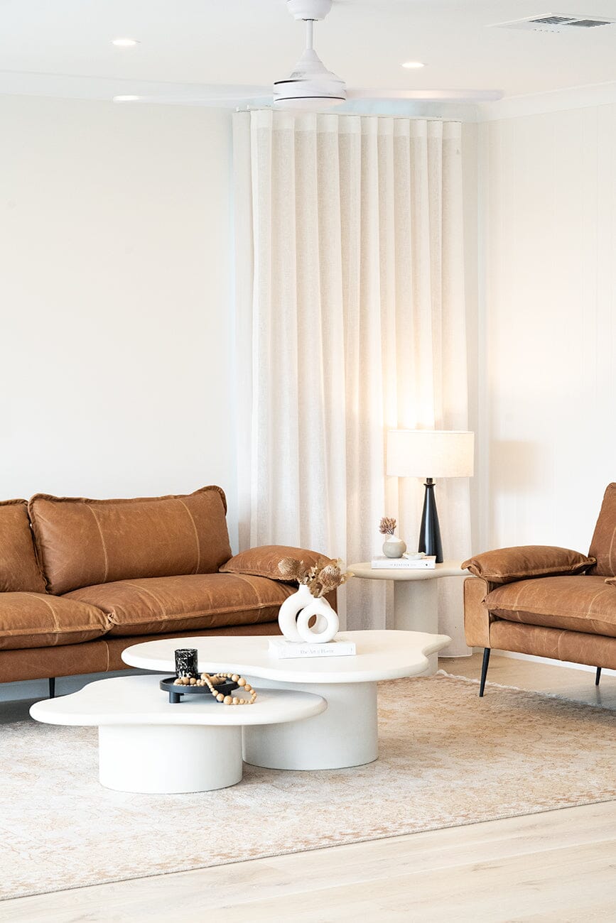 Callista Microcement Coffee Table - Seashell Sun Republic 