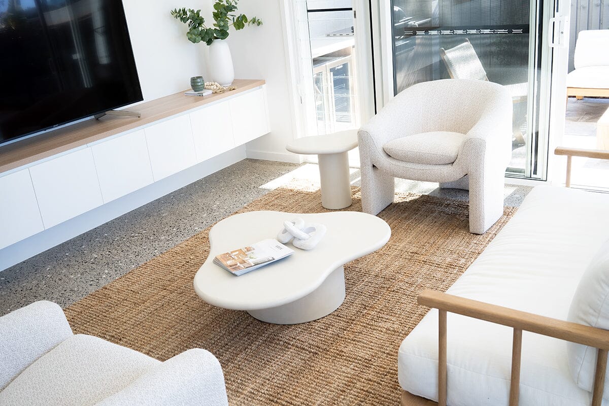 Callista Microcement Coffee Table - Seashell Sun Republic 