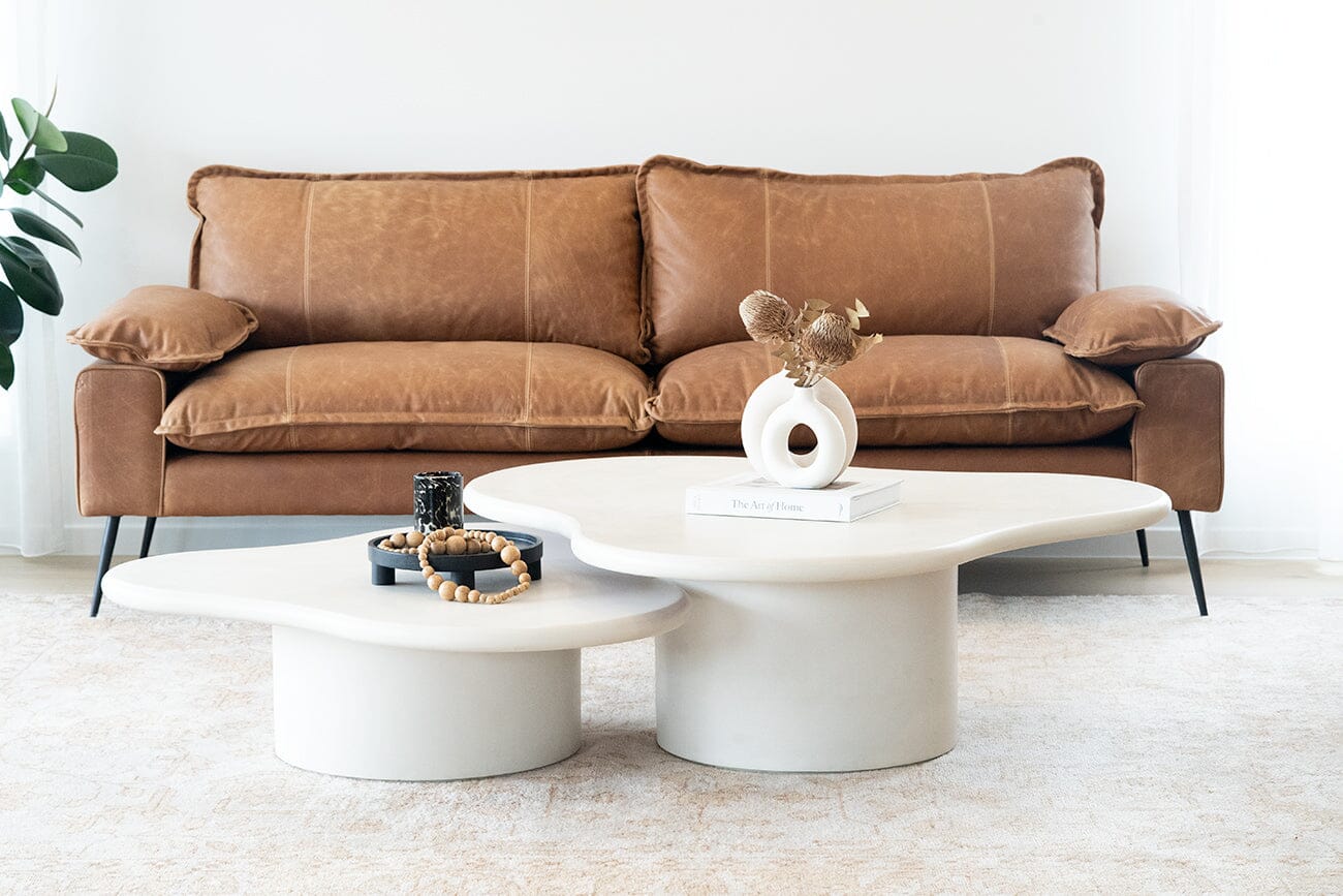 Callista Microcement Coffee Table - Seashell Sun Republic 