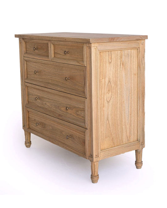 Cayman 5 Drawer Bedroom Dresser | Weathered Oak Sun Republic 