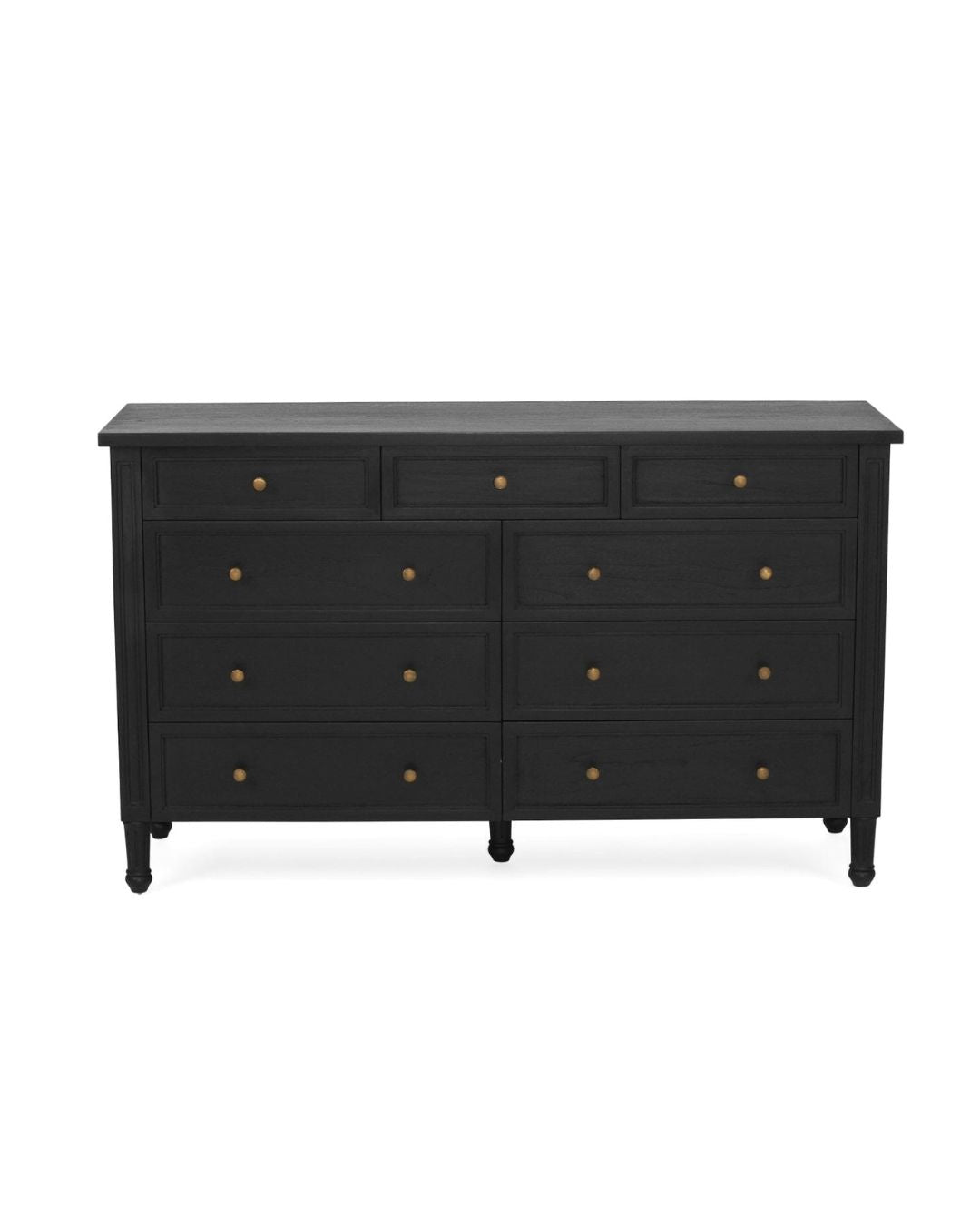 Cayman 9-Drawers Dresser in Black Sun Republic 