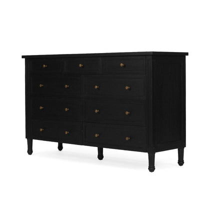 Cayman 9-Drawers Dresser in Black Sun Republic 