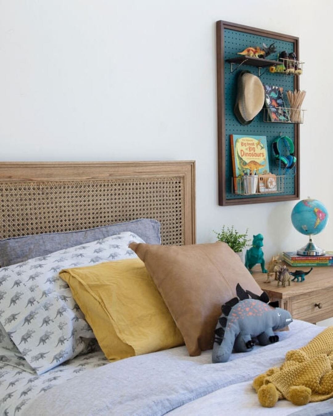 Cayman Cedar & Rattan Bed Head - Weathered Oak | Q-K Sun Republic 