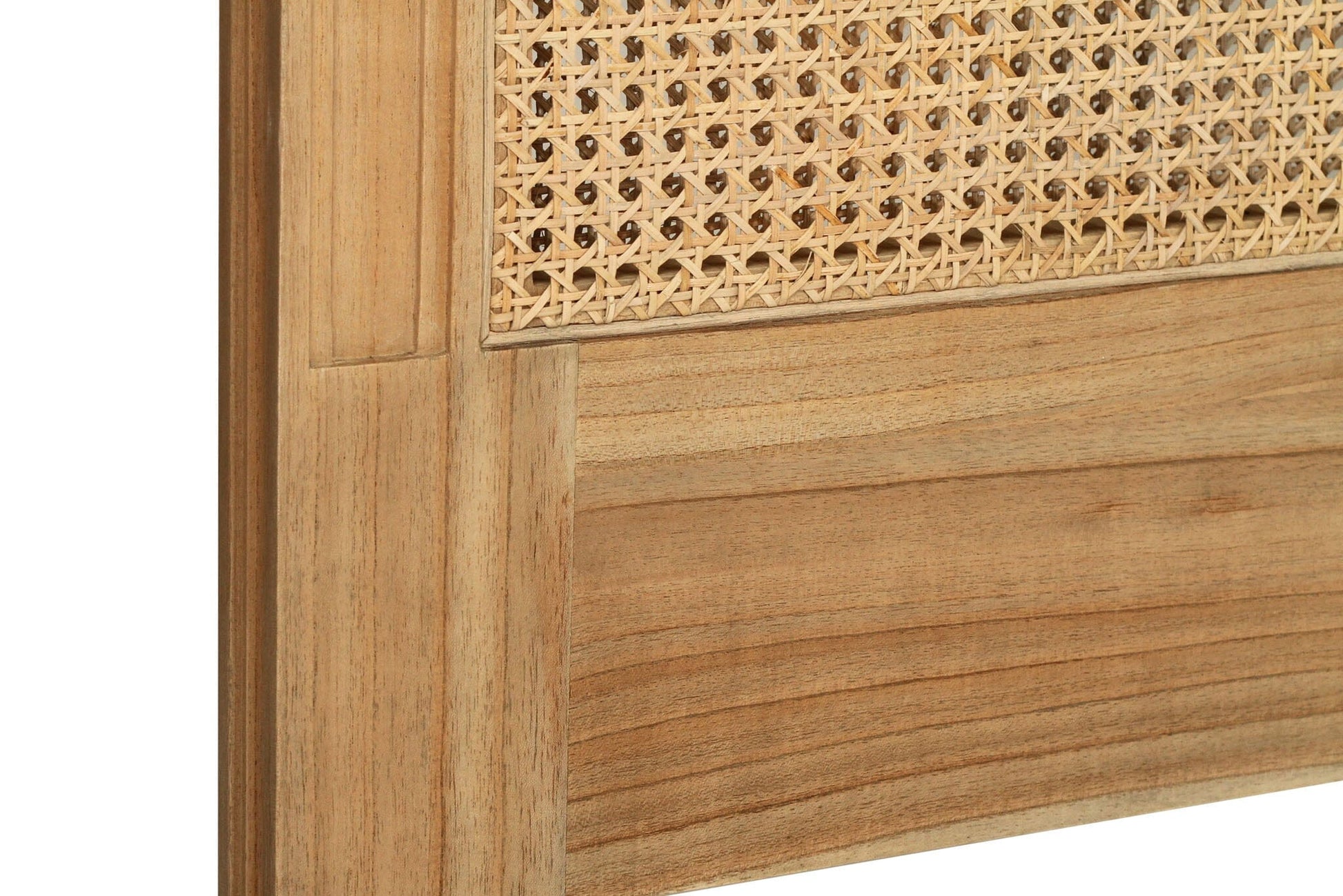 Cayman Cedar & Rattan Bed Head - Weathered Oak | Q-K Sun Republic 