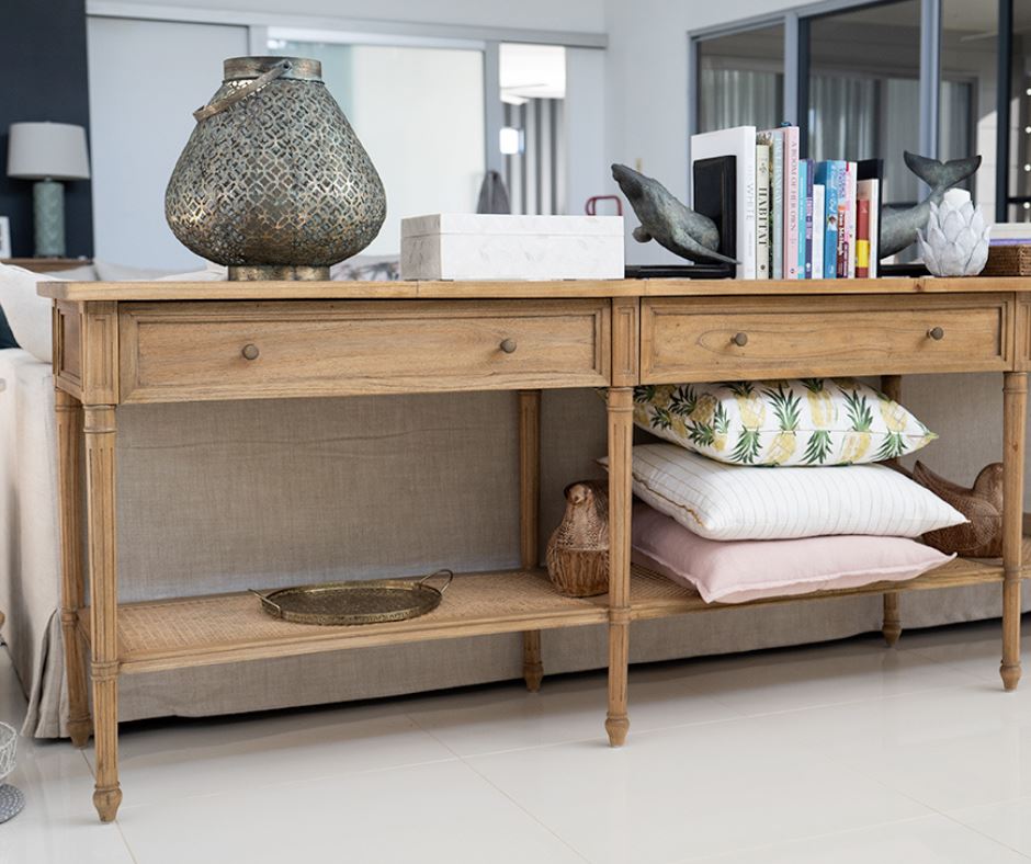 Cayman Console Table - Weathered Oak Sun Republic 