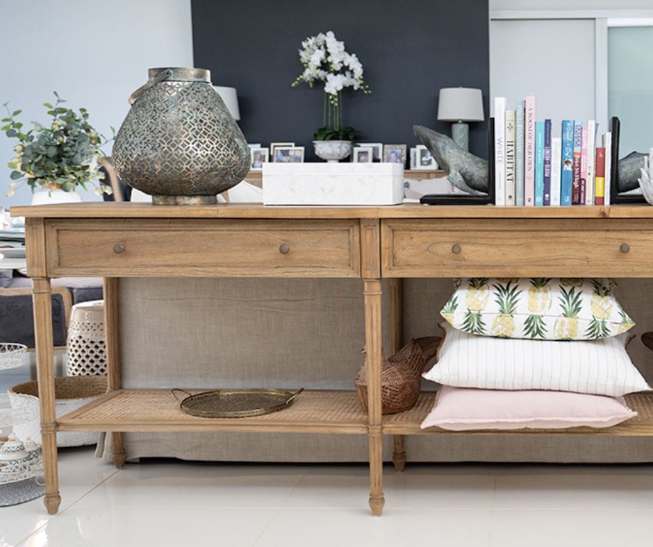 Cayman Console Table - Weathered Oak Sun Republic 