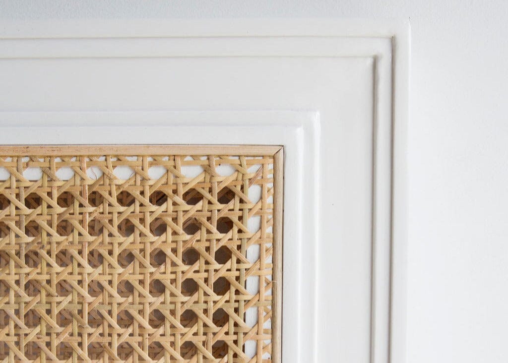 Cayman Mahogany & Rattan Bed Head - White | Q-K Sun Republic 