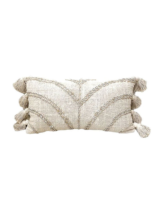 Chloe Shell Embellished Cushion Cover Sun Republic