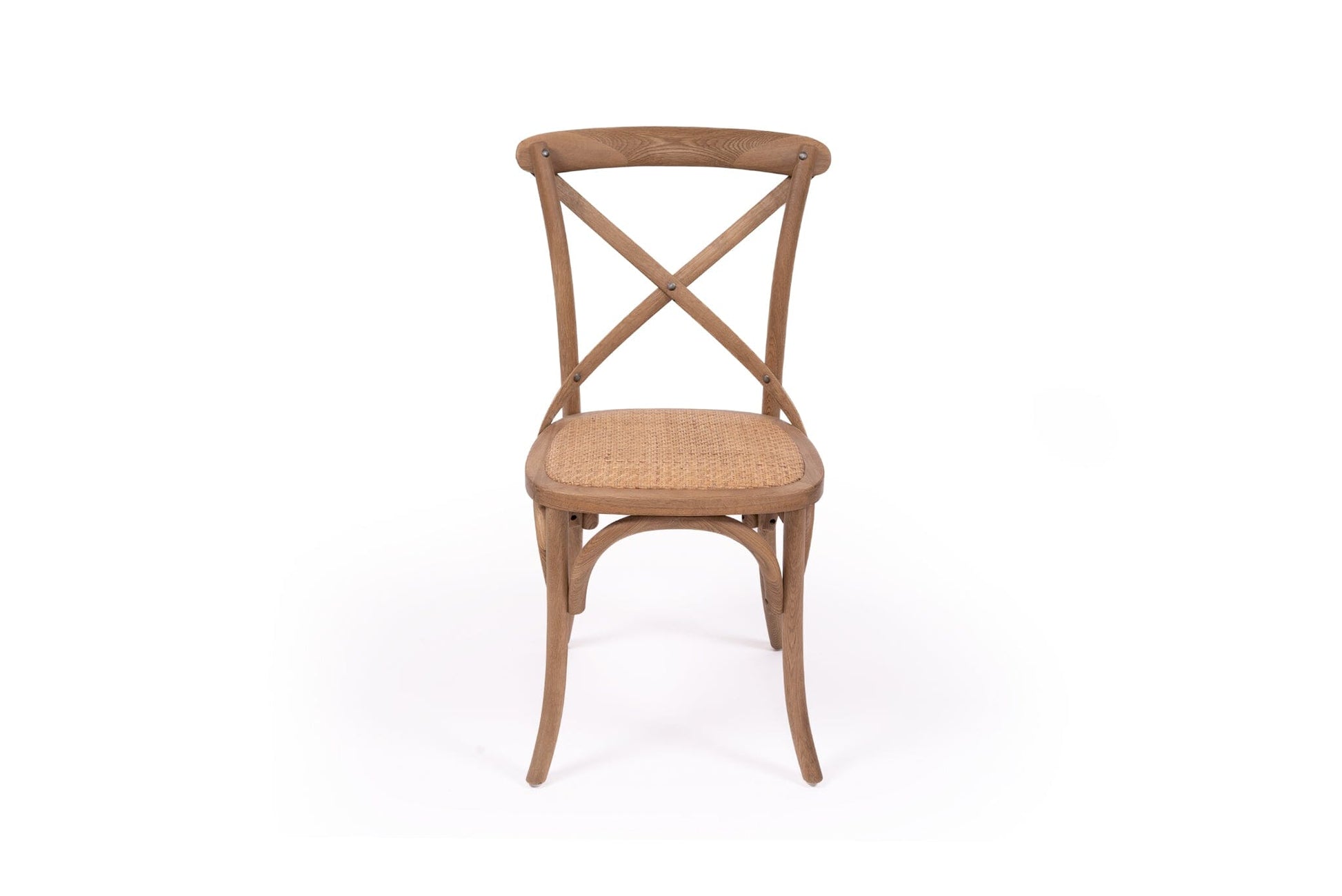 Classic Cross-Back Dining Chair - Oak (Rattan Seat) Sun Republic 
