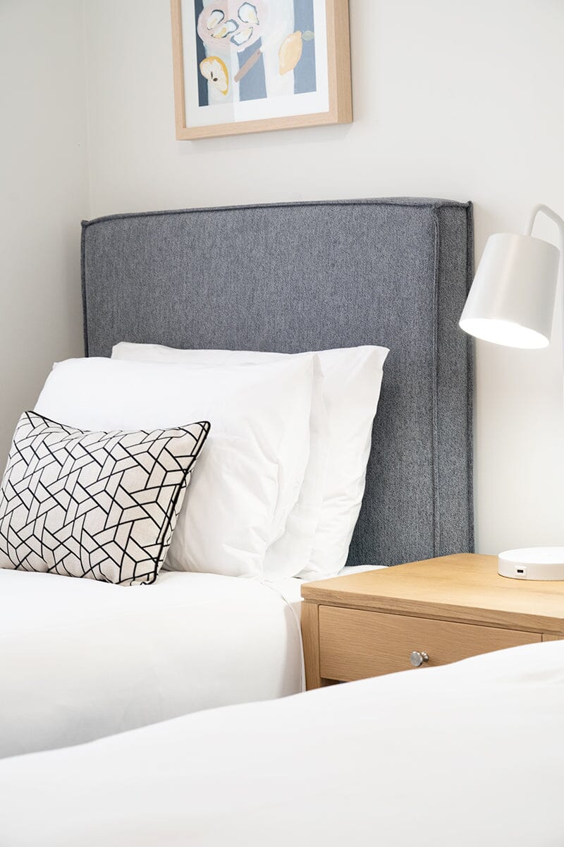 Classic Upholstered Bed Head - Blue/Grey Sun Republic 