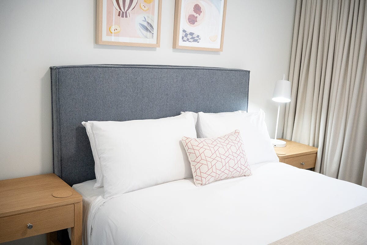 Classic Upholstered Bed Head - Blue/Grey Sun Republic 