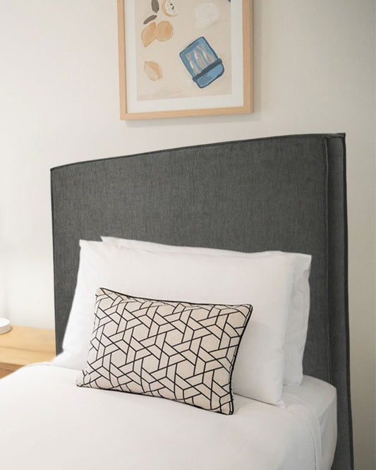 Classic Upholstered Bed Head - Charcoal Sun Republic 