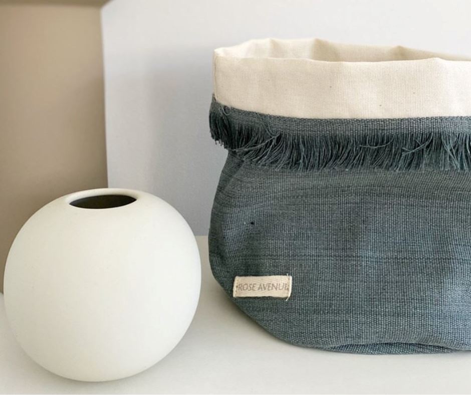 Cotton Storage Basket Pouch - Sage Sun Republic 