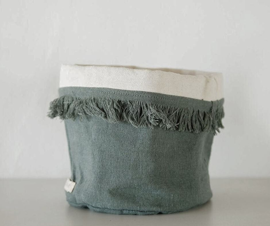 Cotton Storage Basket Pouch - Sage Sun Republic 