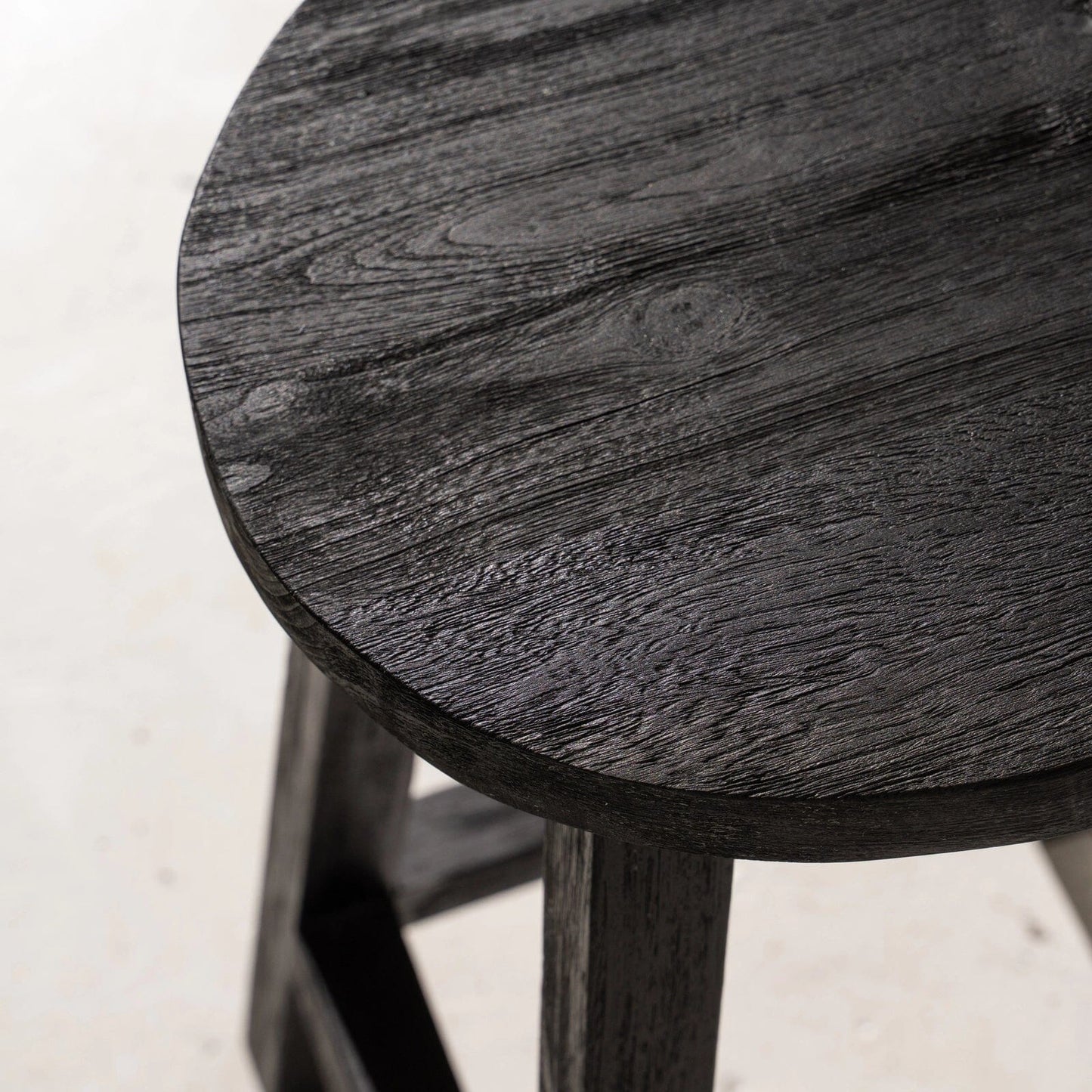 Zana Round Black Counter Stool