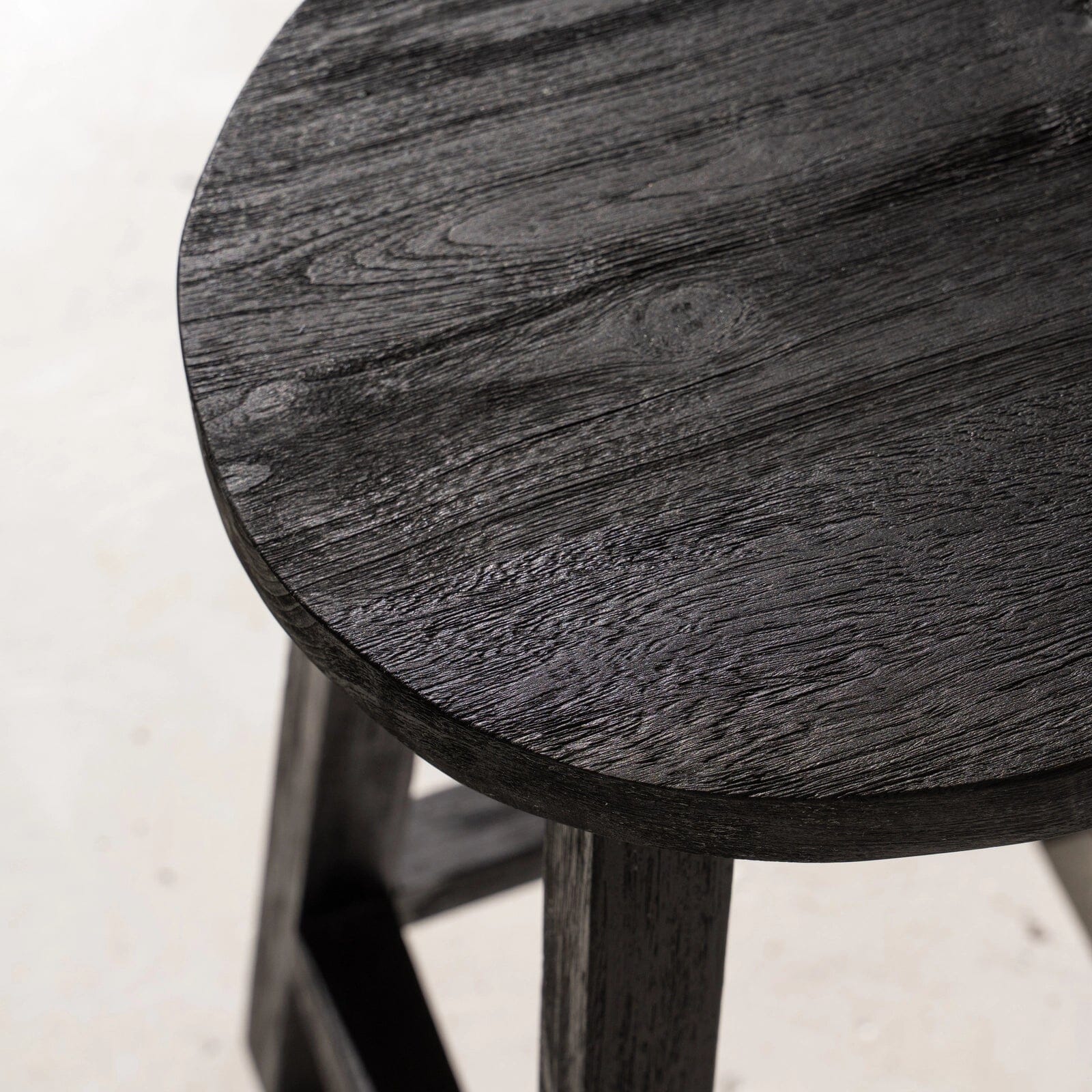 Zana Round Black Counter Stool