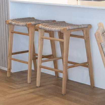 Counter/Bar Saddle Stool - Washed Grey (Indoor/Outdoor) Sun Republic 