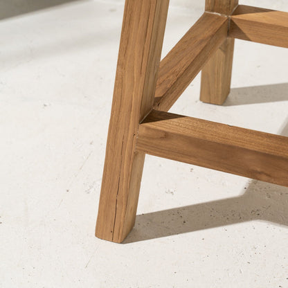 Round Teak Counter Stool