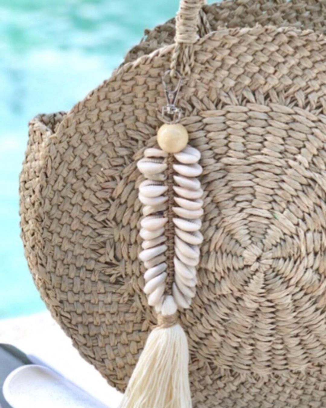 Cowrie Shell Keyring - Coastal Bag Accessory Sun Republic 