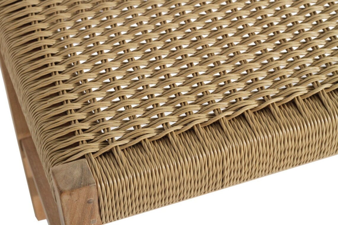 Cumberland Teak Woven Bench Seat | Sand - Indoor/Outdoor Sun Republic 