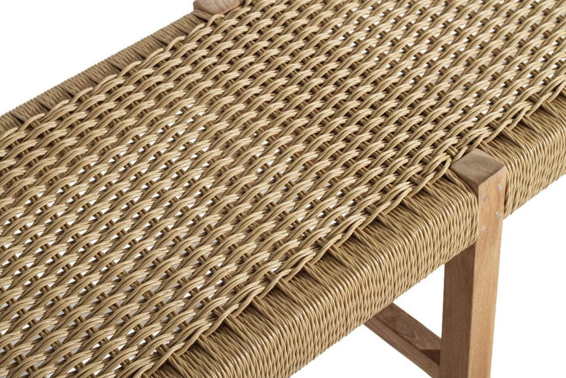 Cumberland Teak Woven Bench Seat | Sand - Indoor/Outdoor Sun Republic 
