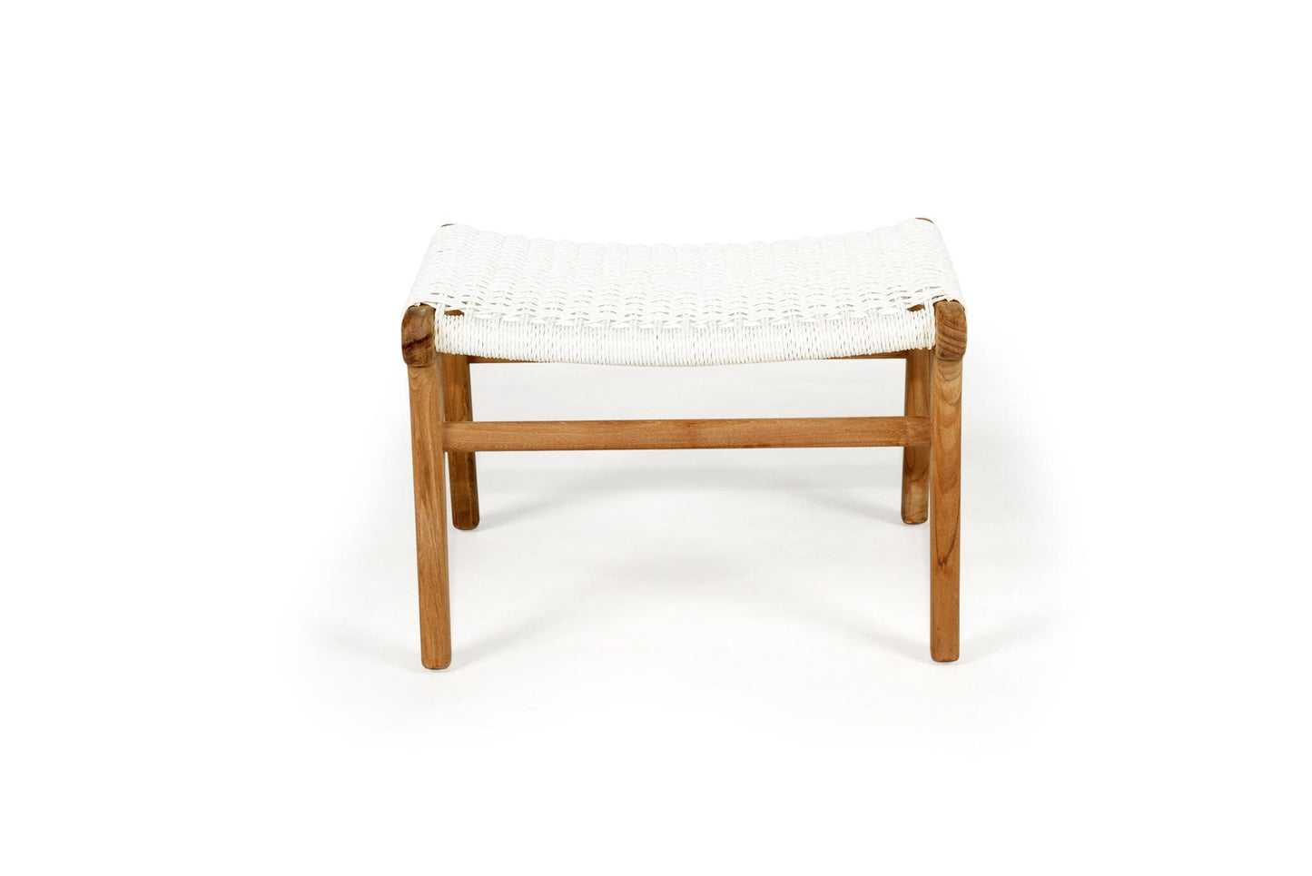 Cumberland Teak Woven Ottoman - White Sun Republic 