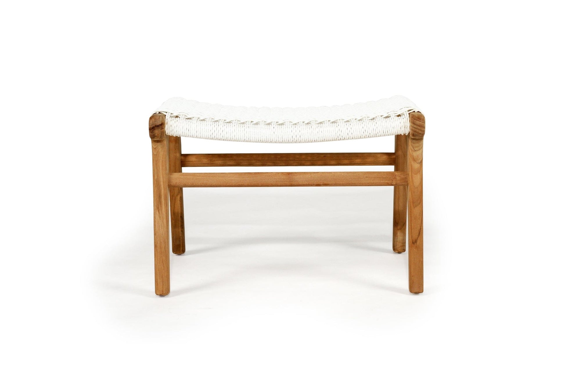 Cumberland Teak Woven Ottoman - White Sun Republic 