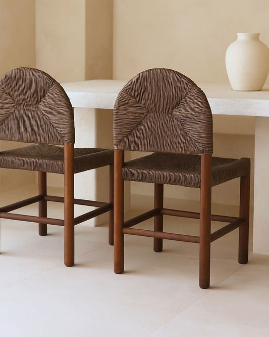 Dilly Teak & Rattan Arch Chair Blacksalt 