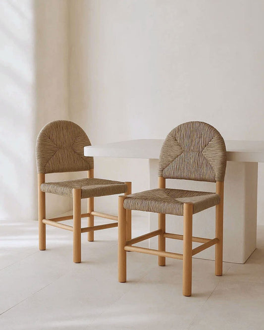 Dilly Teak & Rattan Arch Chair Blacksalt 