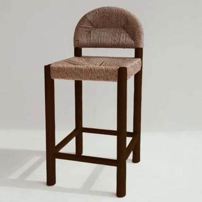 Dilly Teak & Rattan Arch Stool