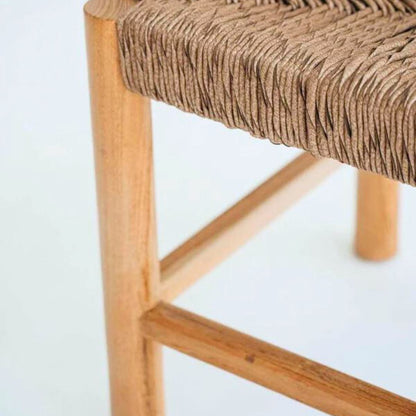 Dilly Teak & Rattan Arch Stool Sun Republic 