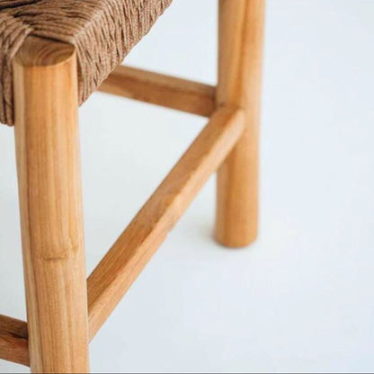 Dilly Teak & Rattan Arch Stool Sun Republic 