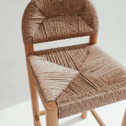 Dilly Teak & Rattan Arch Stool Sun Republic 