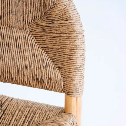 Dilly Teak & Rattan Arch Stool Sun Republic 