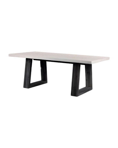 Dining Table Amalfi Terrazzo Stone Top (Black Wash Wide Leg) Elkstone 