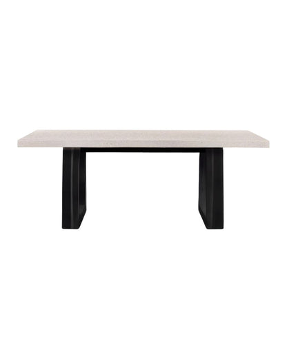 Dining Table Amalfi Terrazzo Stone Top (Black Wash Wide Leg) Elkstone 