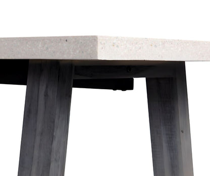 Dining Table Amalfi Terrazzo Stone Top (Black Wash Wide Leg) Sun Republic 