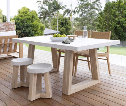 Dining Table Amalfi Terrazzo Stone Top (Wide Leg) Sun Republic 