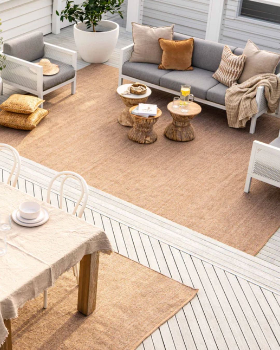 Eco Indoor/Outdoor Rugs & Runners | Natural Zebra 