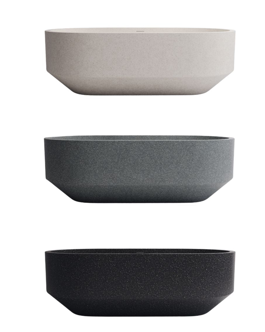 Eden 1700mm Freestanding Stone Composite Bath Madu Living 